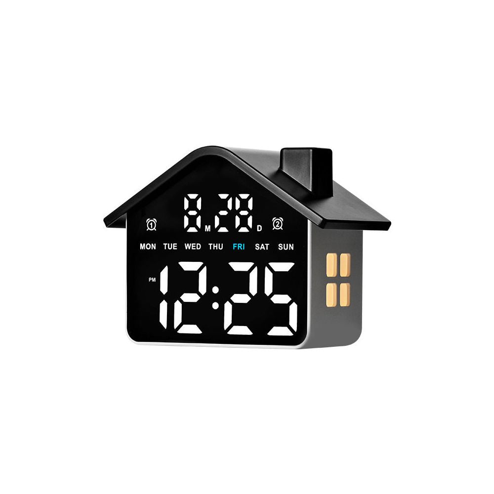 House-Shaped LED Bedside Alarm Clock