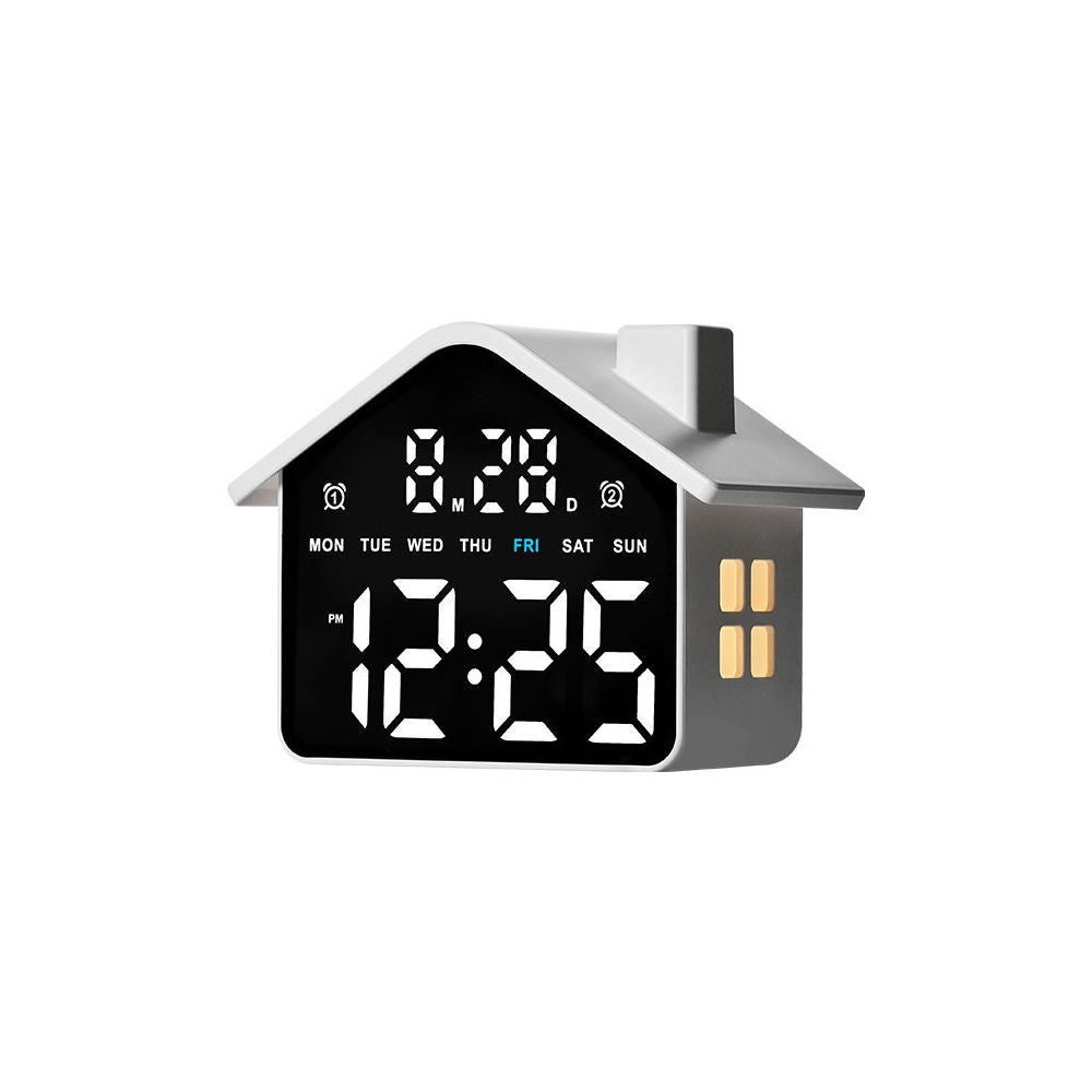 House-Shaped LED Bedside Alarm Clock